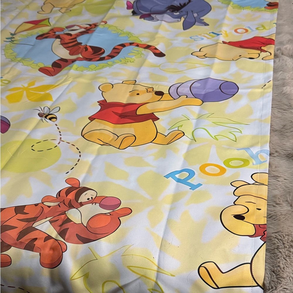 Nursery Window Curtain Disney Vintage Winnie the Pooh Kid Blackout Curtain 50x62 - Picture 3 of 6